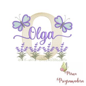 Matriz de Bordado Jardim Lavanda Olga