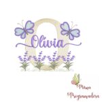 Matriz de Bordado Jardim Lavanda Olívia