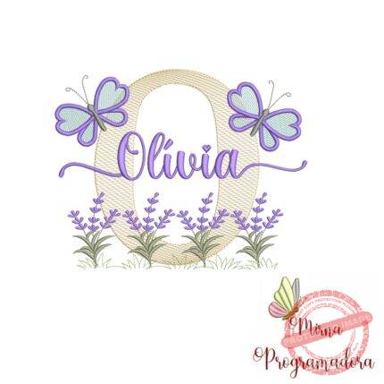 Matriz de Bordado Jardim Lavanda Olívia