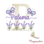 Matriz de Bordado Jardim Lavanda Paloma