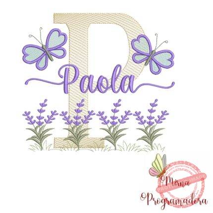 Matriz de Bordado Jardim Lavanda Paola