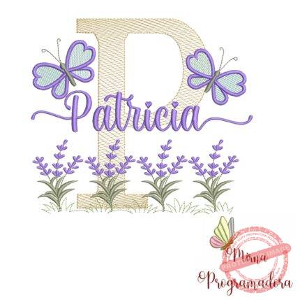Matriz de Bordado Jardim Lavanda Patricia