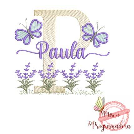 Matriz de Bordado Jardim Lavanda Paula