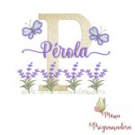 Matriz de Bordado Jardim Lavanda Pérola