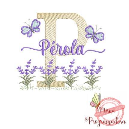 Matriz de Bordado Jardim Lavanda Pérola