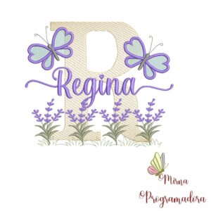 Matriz de Bordado Jardim Lavanda Regina
