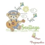 Matriz de Bordado Cenário Ursinho Violão Santiago