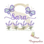 Matriz de Bordado Jardim Lavanda Sara