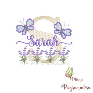 Matriz de Bordado Jardim Lavanda Sarah