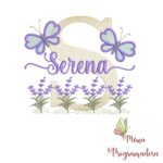 Matriz de Bordado Jardim Lavanda Serena