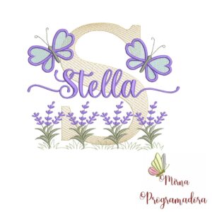 Matriz de Bordado Jardim Lavanda Stella