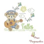 Matriz de Bordado Cenário Ursinho Violão Talles