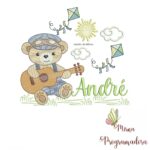 Matriz de Bordado Cenário Ursinho Violão André