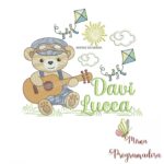 Matriz de Bordado Cenário Ursinho Violão Davi Lucca