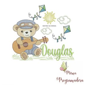 Matriz de Bordado Cenário Ursinho Violão Douglas