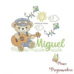Matriz de Bordado Cenário Ursinho Violão Miguel