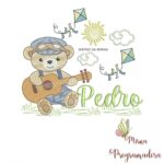 Matriz de Bordado Cenário Ursinho Violão pedro