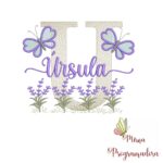 Matriz de Bordado Jardim Lavanda Úrsula