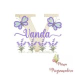 Matriz de Bordado Jardim Lavanda Vanda