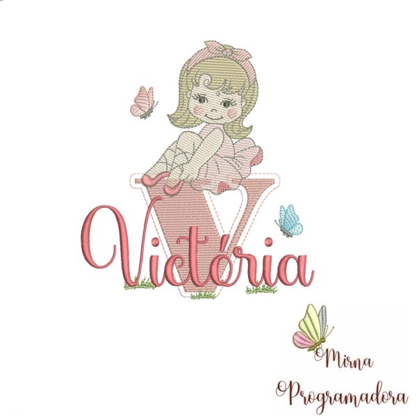 Matriz de Bordado Victória bailarina