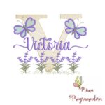 Matriz de Bordado Jardim Lavanda Victória