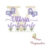 Matriz de Bordado Jardim Lavanda Vitória