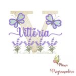Matriz de Bordado Jardim Lavanda Vittória