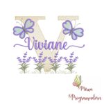 Matriz de Bordado Jardim Lavanda Viviane