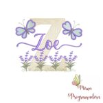 Matriz de Bordado Jardim Lavanda Zoe