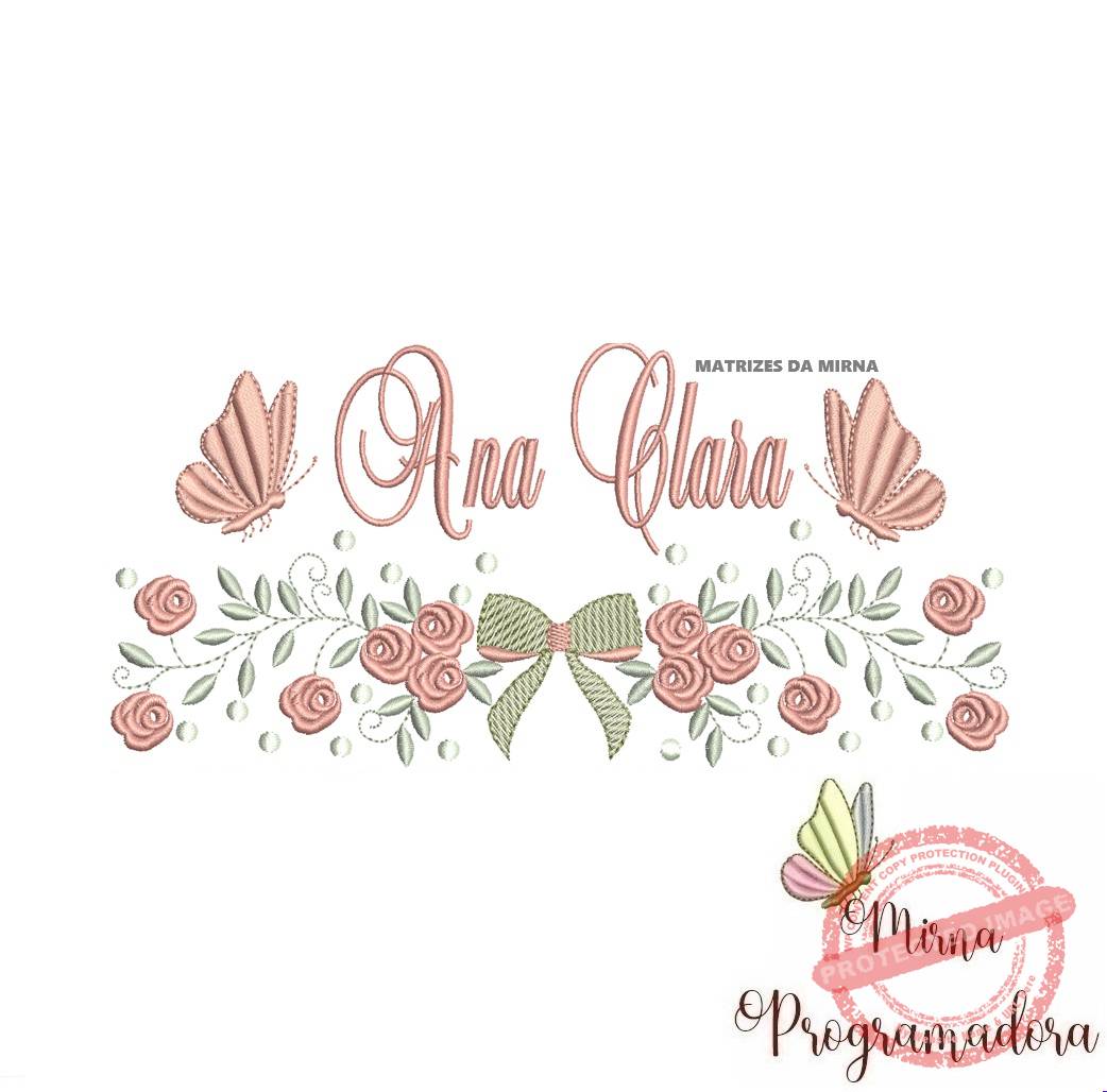 matriz de bordado ana clara Matriz de Bordado nome Ana Clara - Imagem 1