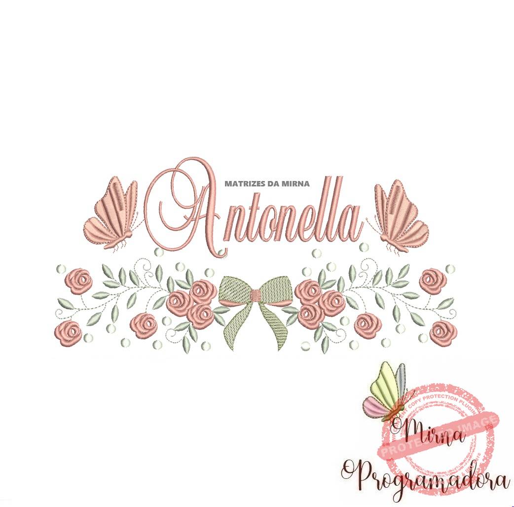 matriz de bordado antonella Matriz de Bordado nome Antonella - Imagem 1