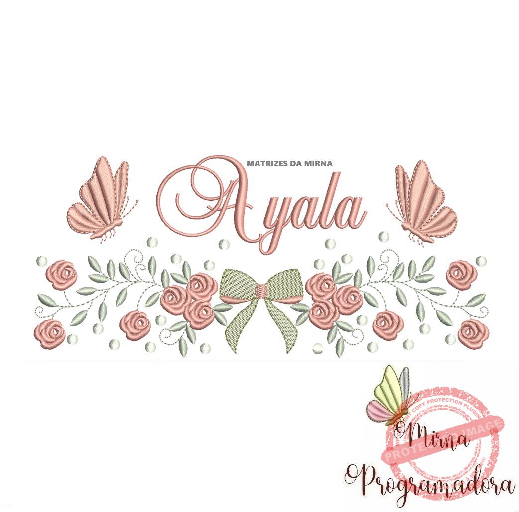 matriz de bordado ayala Matriz de Bordado nome Ayala - Imagem 1