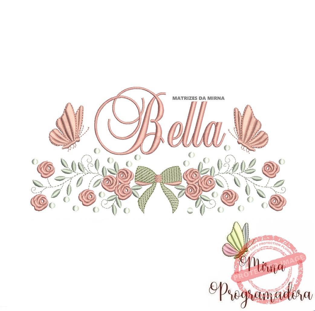 matriz de bordado bella Matriz de Bordado nome Bella - Imagem 1