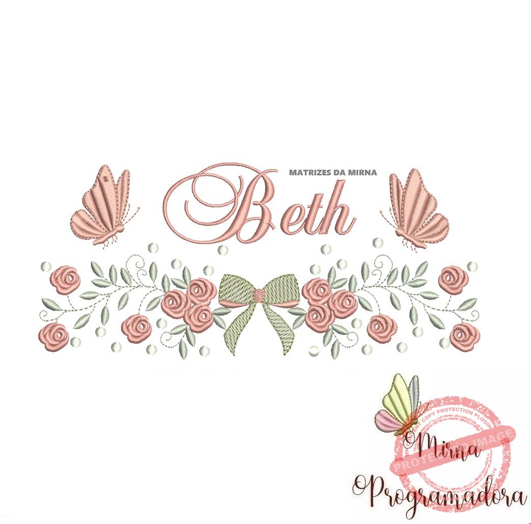 matriz de bordado beth Matriz de Bordado nome Beth - Imagem 1