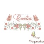 Matriz de Bordado nome Cecília