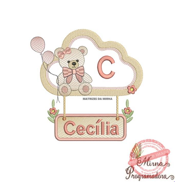 matriz de bordado cecilia matriz de bordado cecilia - Imagem 1
