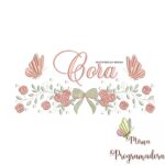 Matriz de Bordado nome Cora