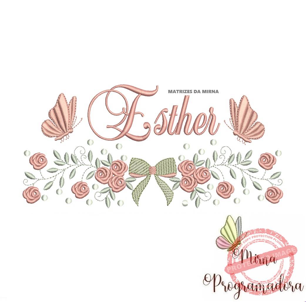 matriz de bordado esther Matriz de Bordado nome Esther - Imagem 1