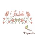 Matriz de Bordado nome Isabelle