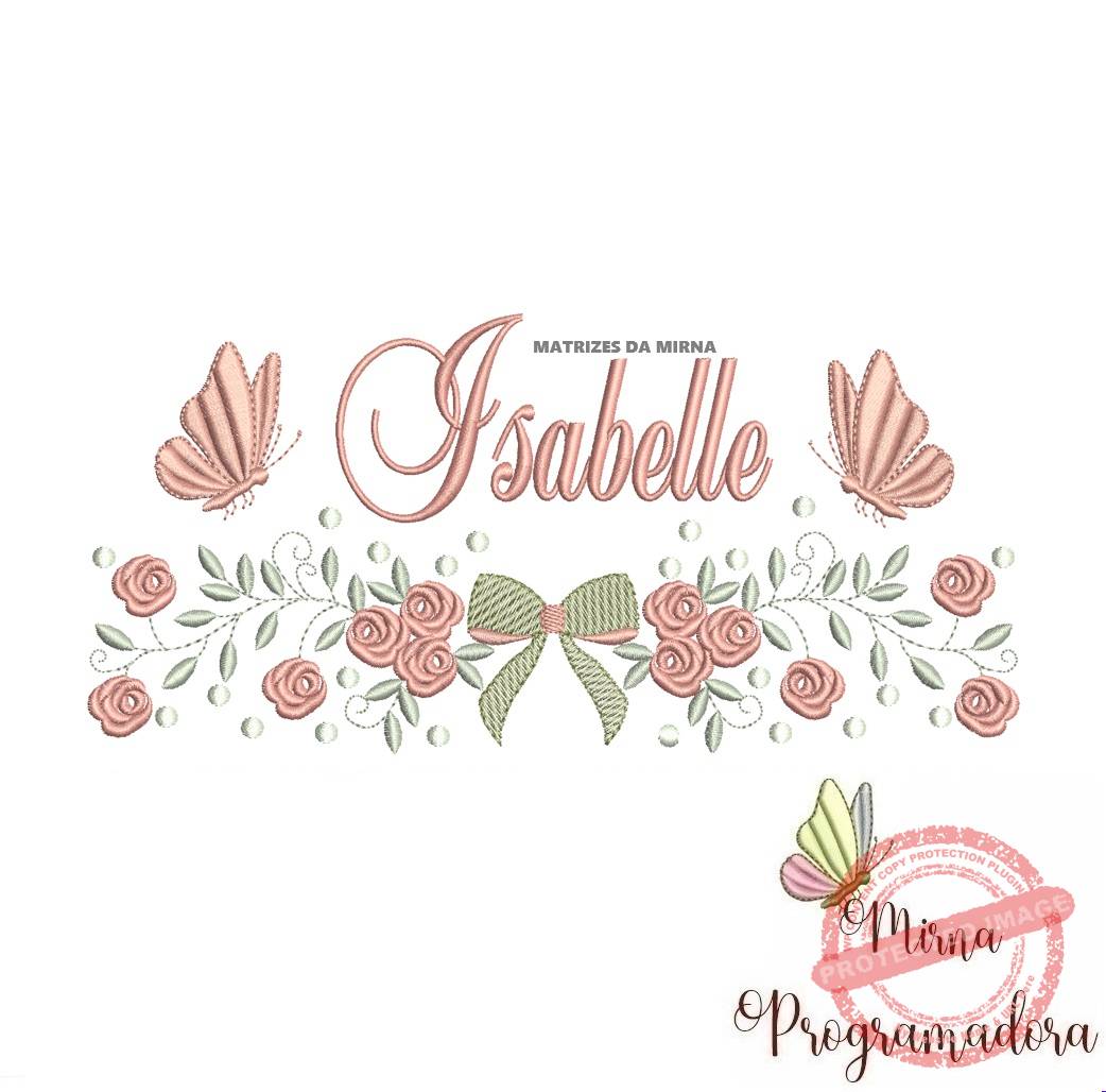 matriz de bordado isabelle Matriz de Bordado nome Isabelle - Imagem 1