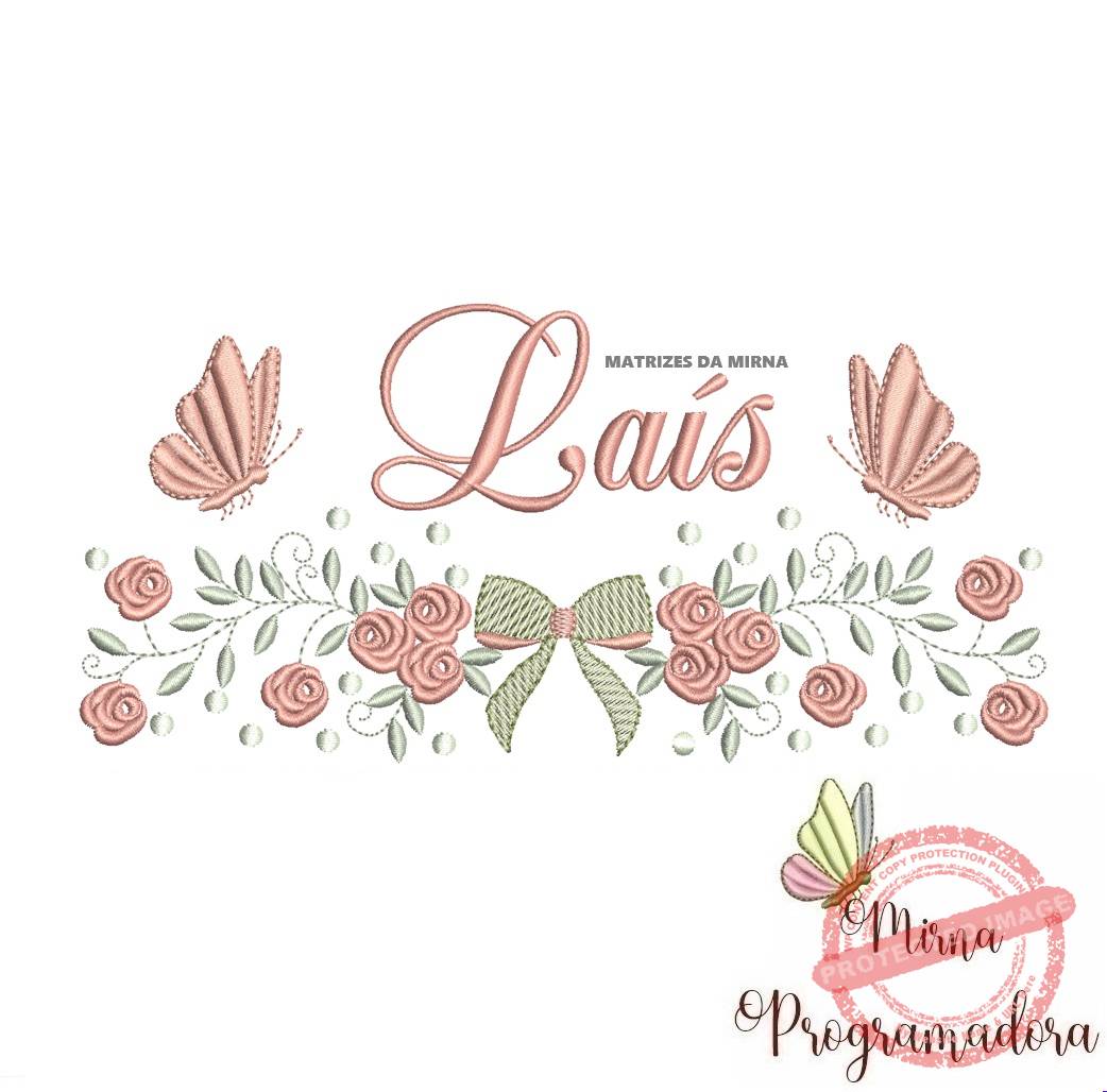 matriz de bordado lais Matriz de Bordado nome Laís - Imagem 1