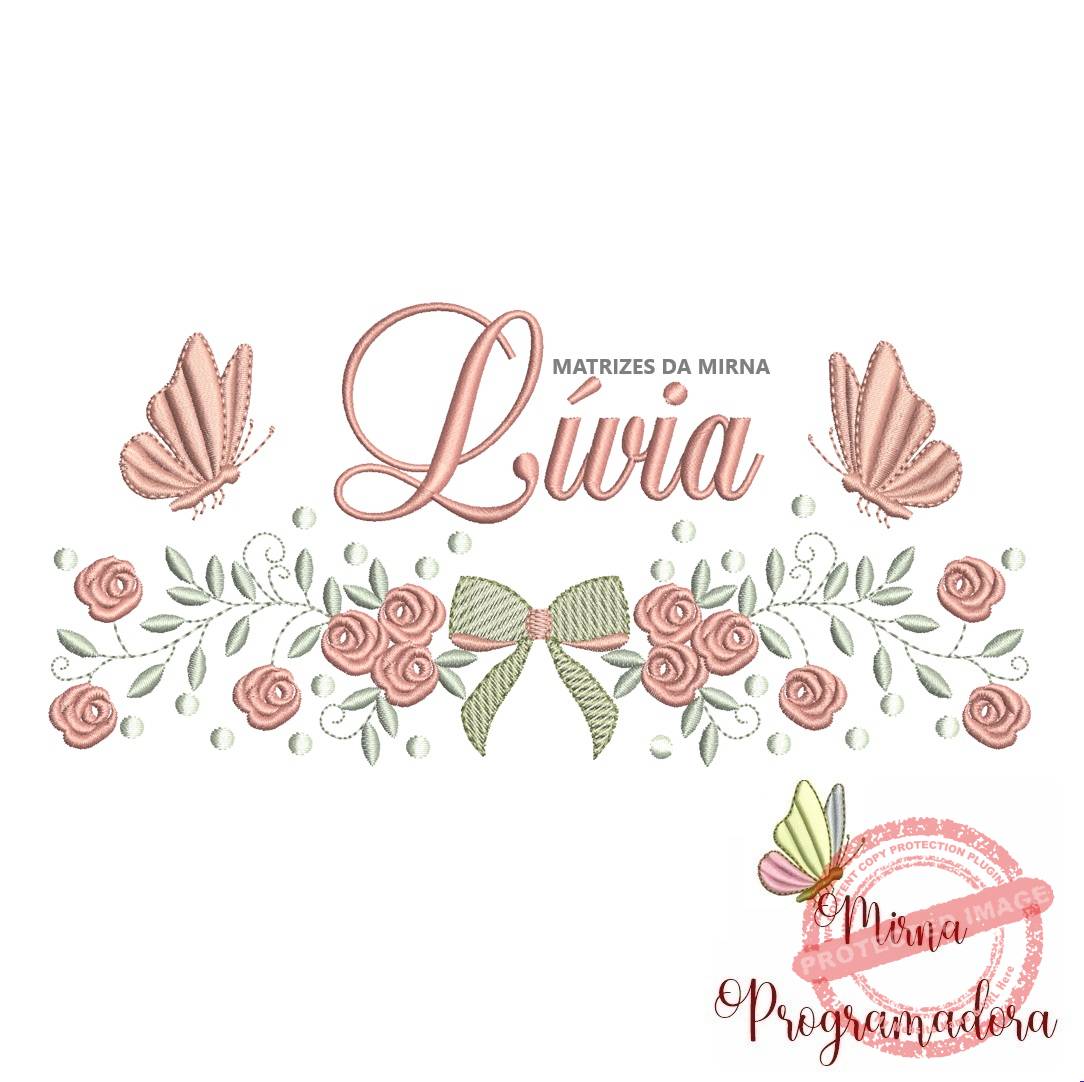 matriz de bordado livia Matriz de Bordado nome Lívia - Imagem 1