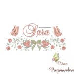 Matriz de Bordado nome Sara