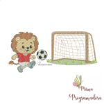matriz-de-bordado-leaozinho-jogador-com-gol