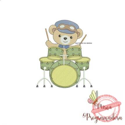 matriz-de-bordado-ursinho-baterista