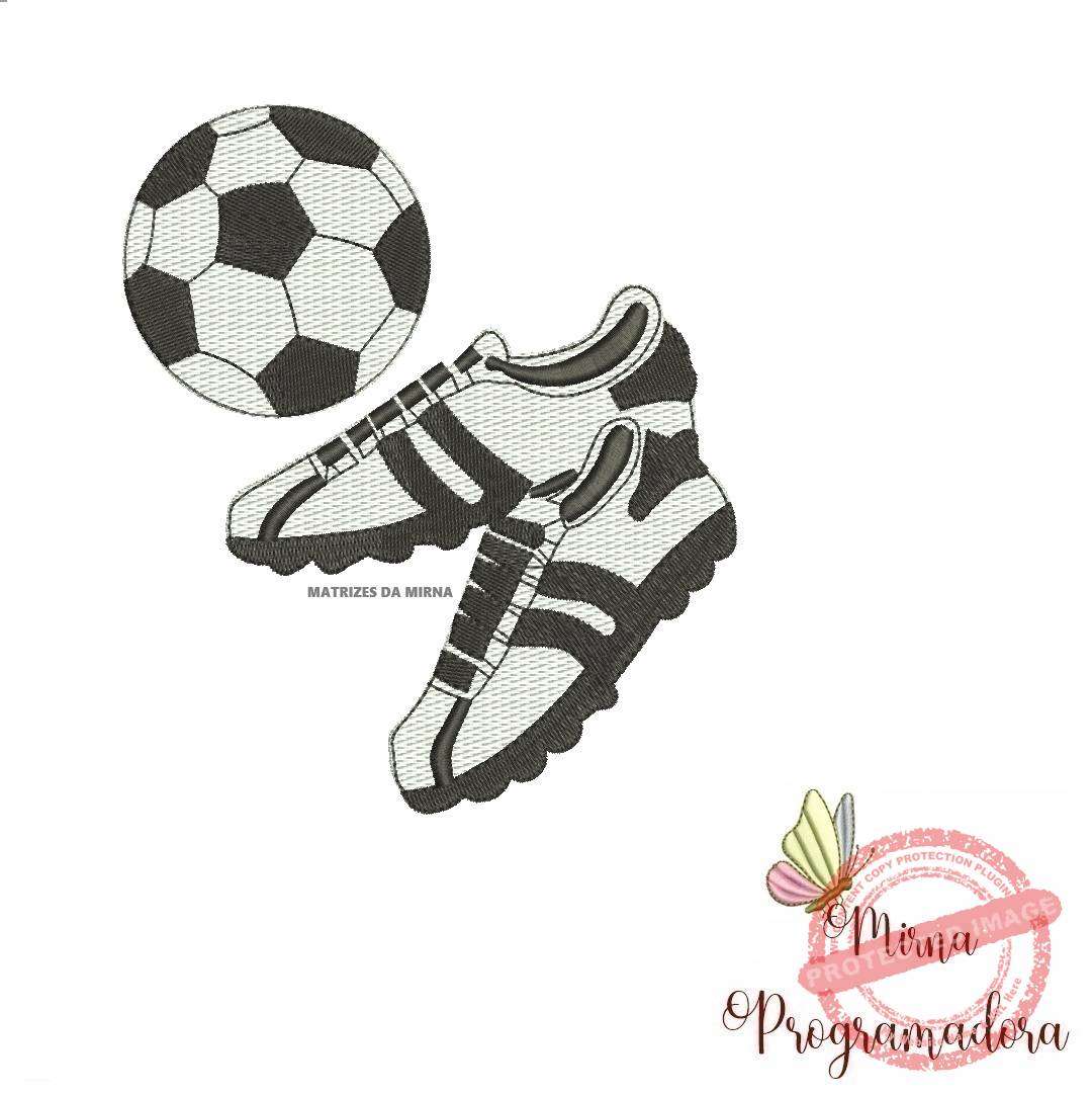 Matriz de Bordado Chuteira Bola