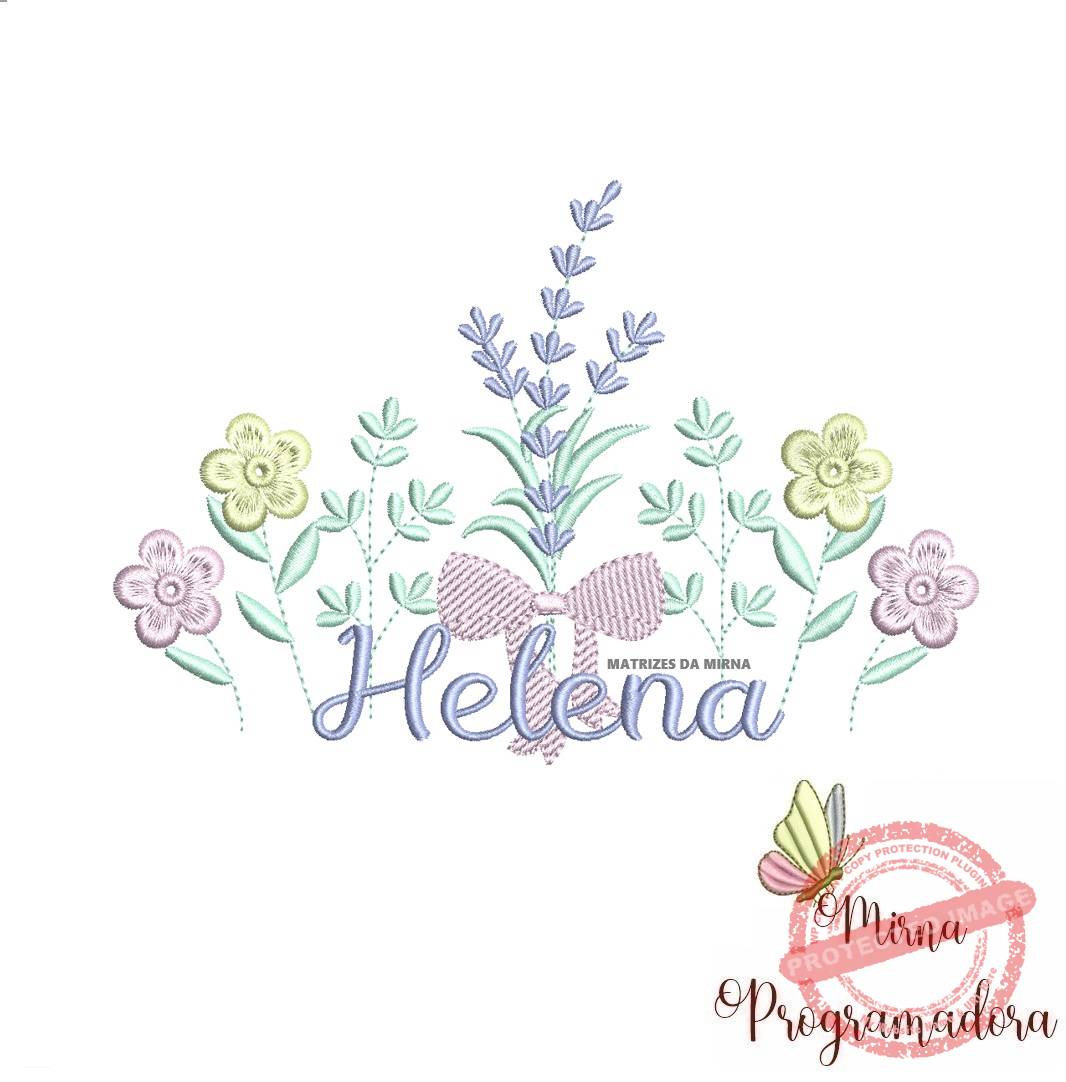 Matriz de Bordado Helena no Jardim