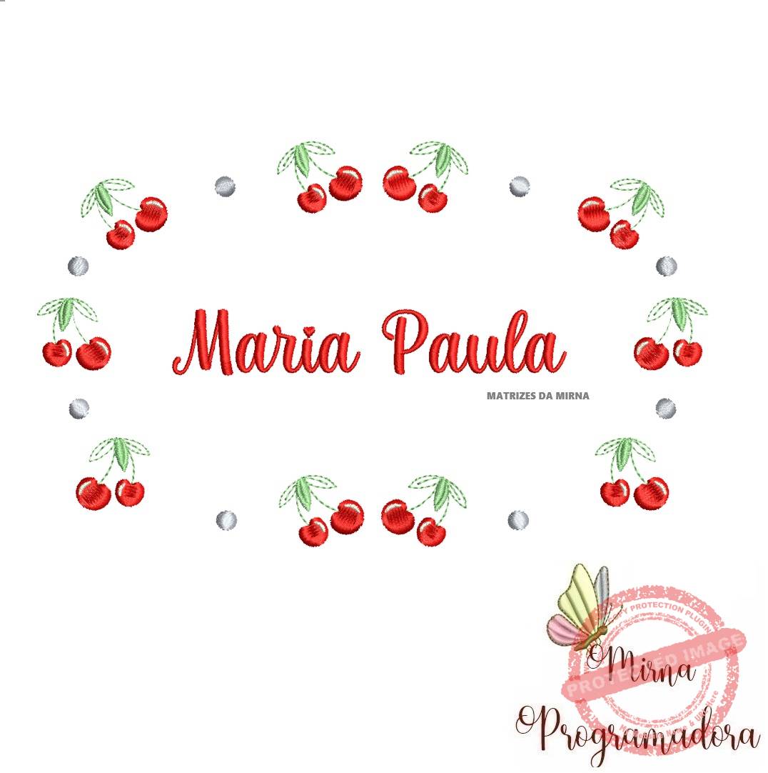 Matriz de Bordado Maria Paula