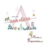 Matriz de Bordado Fundo do Mar Ana Clara