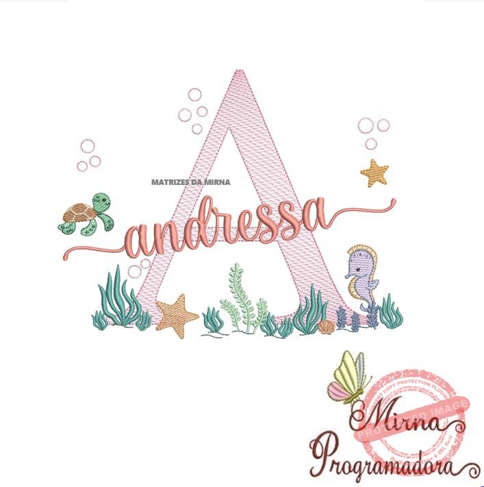 matriz de bordado andressa Matriz de Bordado Fundo do Mar Andressa - Imagem 1